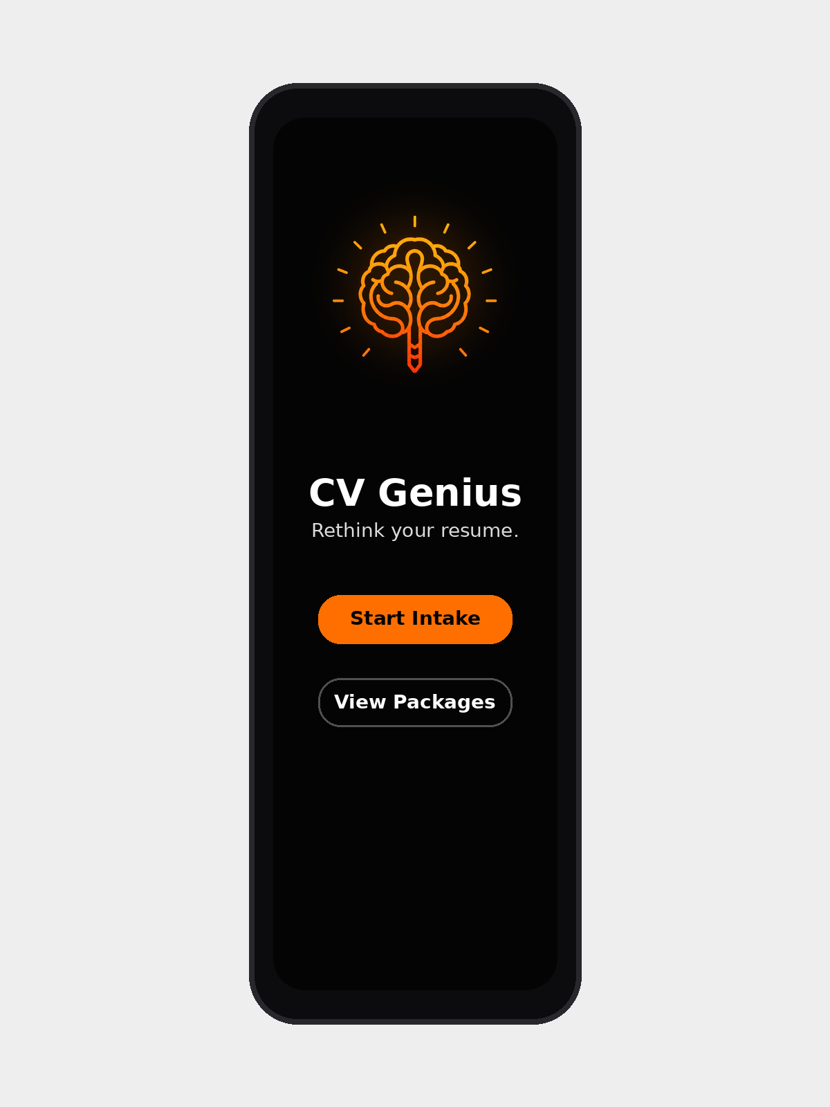 CV Genius mobile view